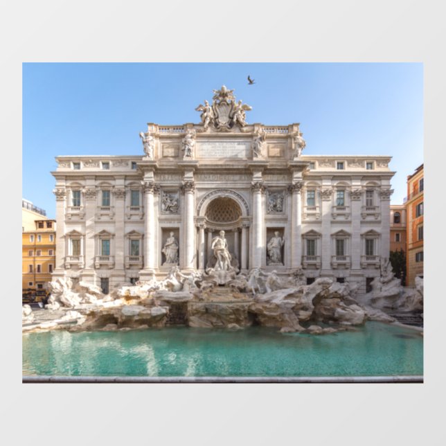 Trevi Fountain at early morning - Rome, Italy Window Cling (Sheet)