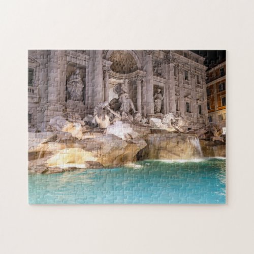 Trevi Fountain at night _ Rome Italy Jigsaw Puzzle