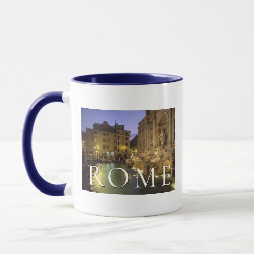 Trevi Fountain at Night  Rome Lazio Italy Mug