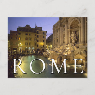 Trevi Fountain at Night   Rome, Lazio, Italy Postcard
