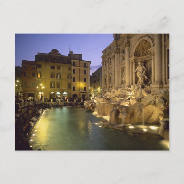 Trevi Fountain at night, Rome, Lazio, Italy Postcard (Front)