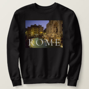 Trevi Fountain at Night Rome, Lazio, Italy Sweatshirt