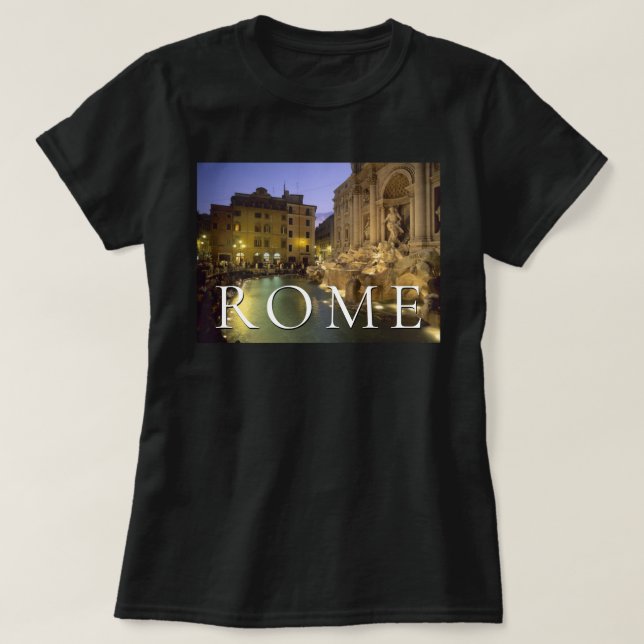 Trevi Fountain at Night | Rome, Lazio, Italy T-Shirt (Design Front)