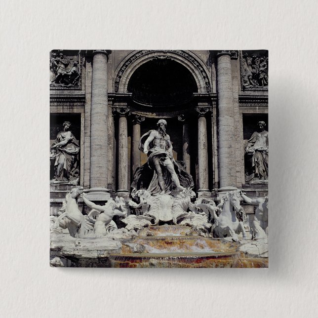 Trevi Fountain, built 1732-62 Button (Front)