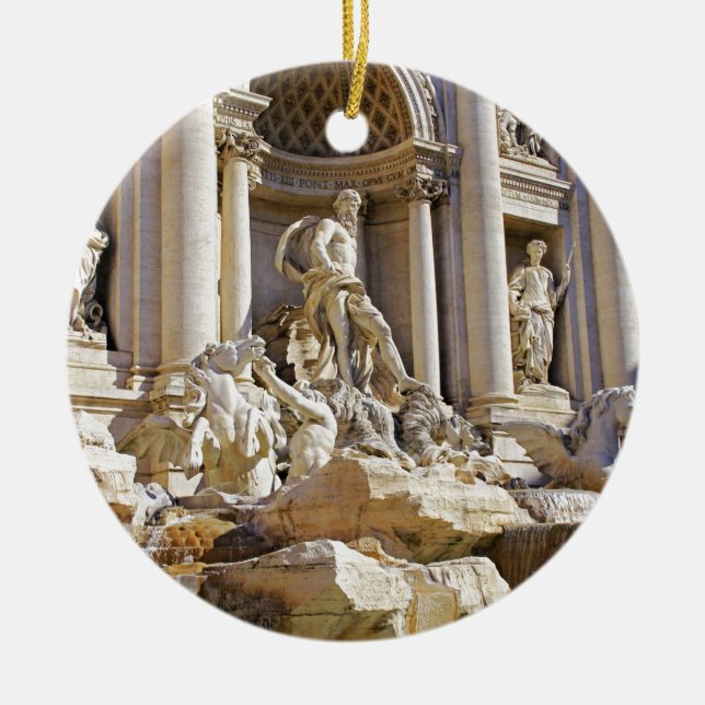 Trevi fountain ceramic ornament (Front)