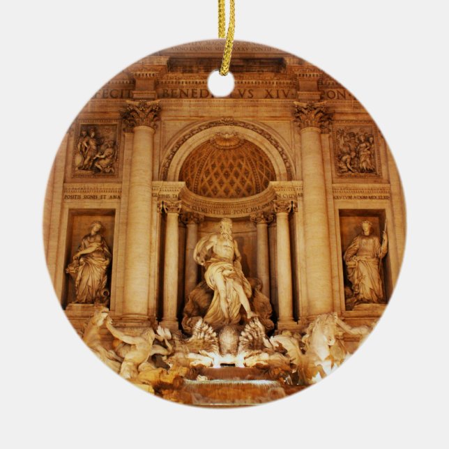 Trevi fountain ceramic ornament (Front)