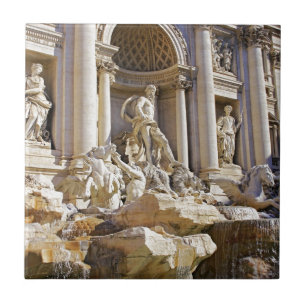 Trevi fountain ceramic tile