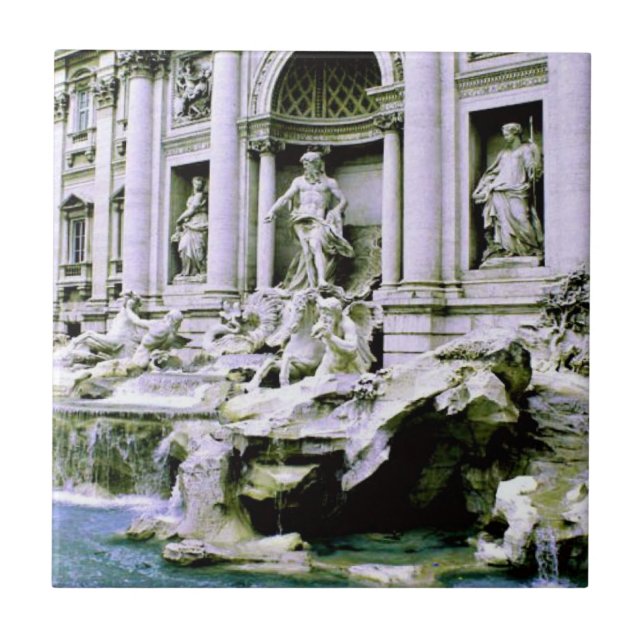 Trevi Fountain Ceramic Tile (Front)