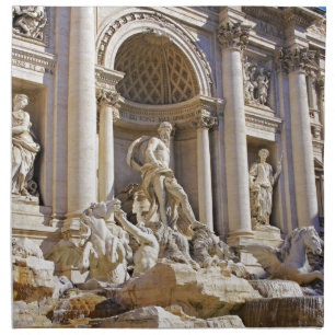 Trevi fountain cloth napkin