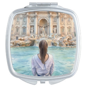 Trevi Fountain Compact Mirror