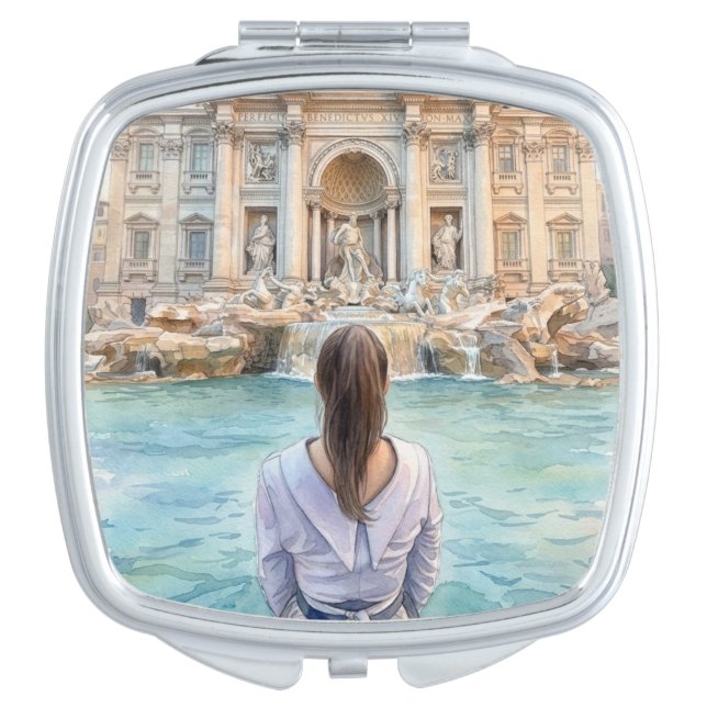 Trevi Fountain Compact Mirror (Front)