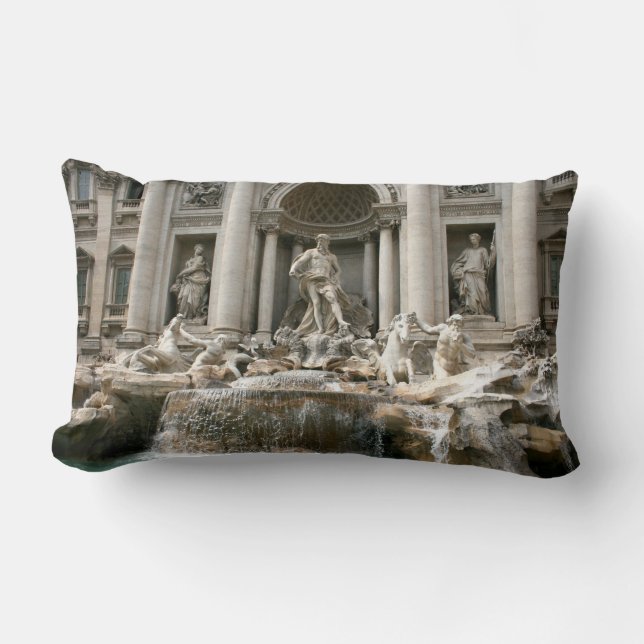 Trevi Fountain (Fontana di Trevi) -Rome Lumbar Pillow (Front)