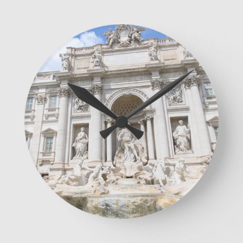 Trevi Fountain in Rome 2 travel wall art  Round Clock