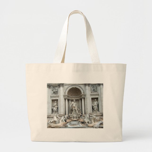 Trevi Fountain in Rome, Italy Large Tote Bag (Front)