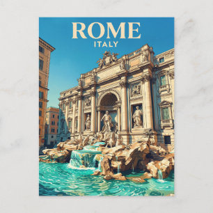 Trevi Fountain Italy Postcard