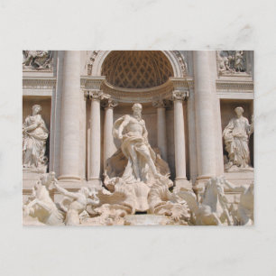 Trevi Fountain Italy Scenic Postcard