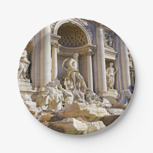 Trevi fountain paper plates