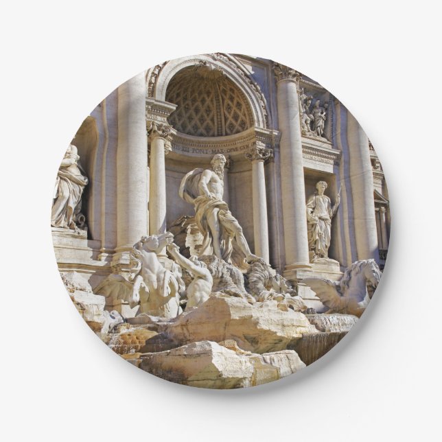Trevi fountain paper plates (Front)