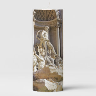 Trevi fountain pillar candle