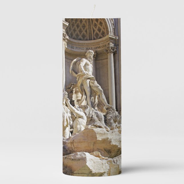 Trevi fountain pillar candle (Front)