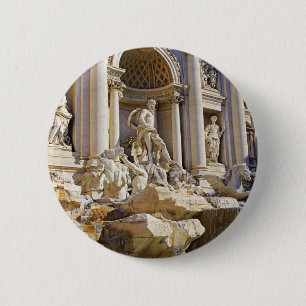 Trevi fountain pinback button