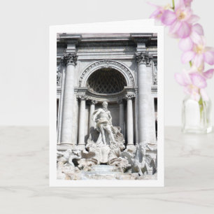 Trevi Fountain Portrait, Rome, Italy Card