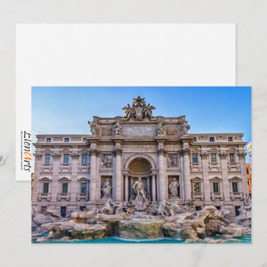 Trevi fountain, Roma, Italy (Front/Back)