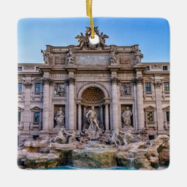 Trevi fountain, Roma, Italy Ceramic Ornament (Front)
