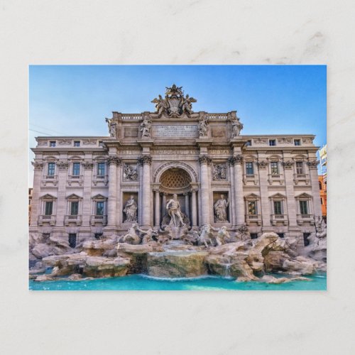 Trevi fountain Roma Italy Postcard