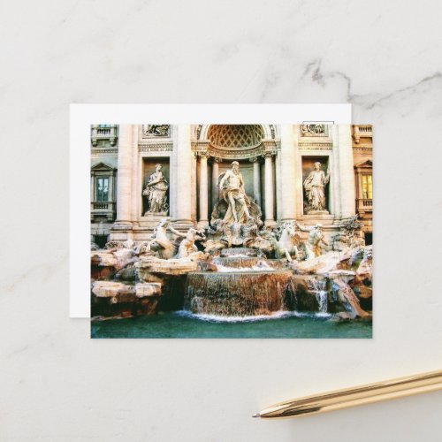 Trevi Fountain Rome beautiful travel photography Postcard
