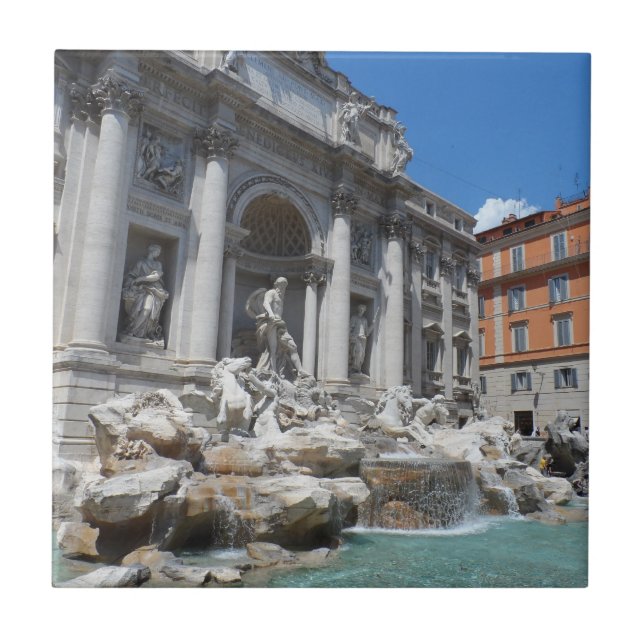 Trevi Fountain- Rome Ceramic Tile (Front)