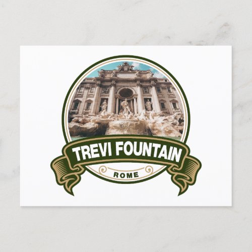 Trevi Fountain Rome Italy Badge Postcard