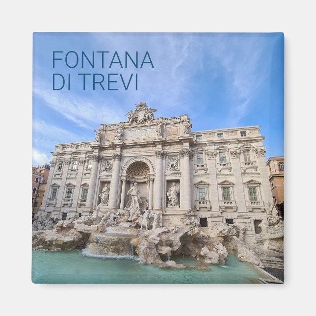 Trevi Fountain Rome Italy Holiday Panorama Magnet (Front)