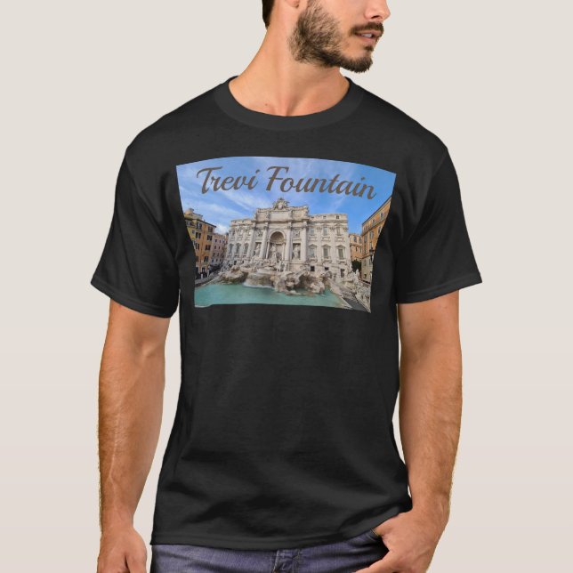 Trevi Fountain Rome Italy Holiday Panorama T-Shirt (Front)