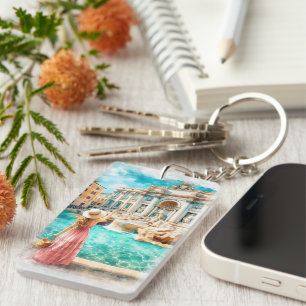 Trevi Fountain Rome Italy Keychain