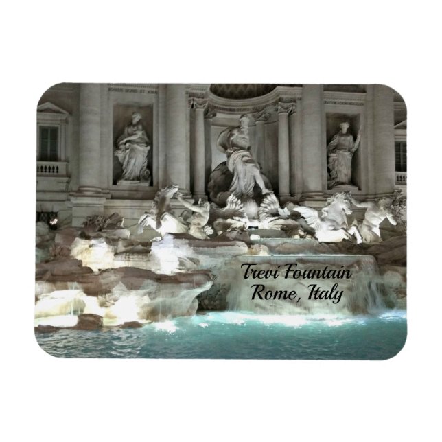 Trevi Fountain, Rome Italy Magnet (Horizontal)