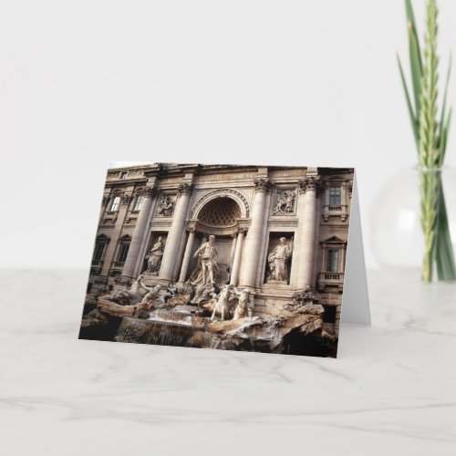 Trevi Fountain Rome Italy Travel Card