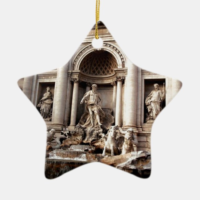 Trevi Fountain Rome Italy Travel Ceramic Ornament (Front)
