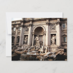 Trevi Fountain Rome Italy Travel Flat Card