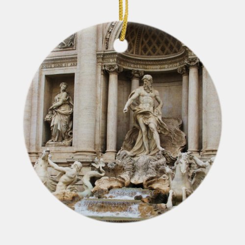 Trevi Fountain Rome Italy Travel Photo Ceramic Ornament