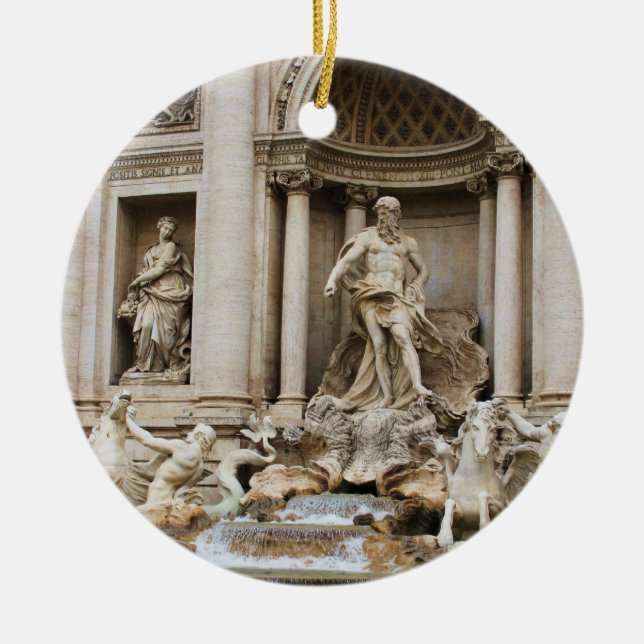 Trevi Fountain Rome Italy Travel Photo Ceramic Ornament (Front)