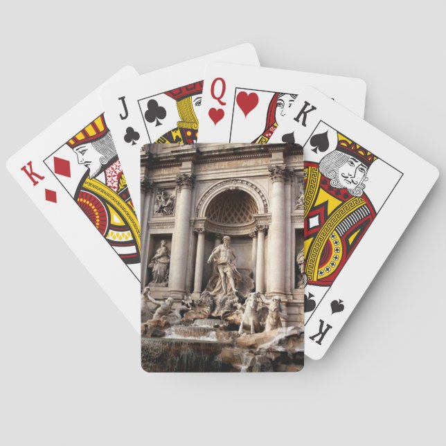Trevi Fountain Rome Italy Travel Poker Cards (Back)