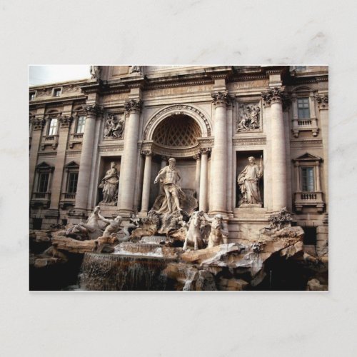 Trevi Fountain Rome Italy Travel Postcard