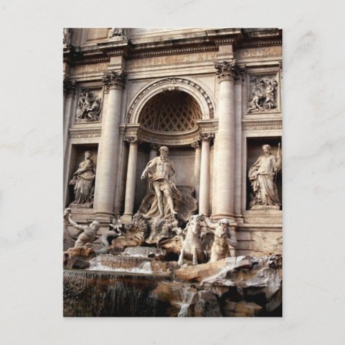 Trevi Fountain Rome Italy Travel Postcard