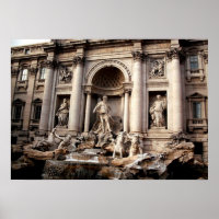Trevi Fountain Rome Italy Travel Poster