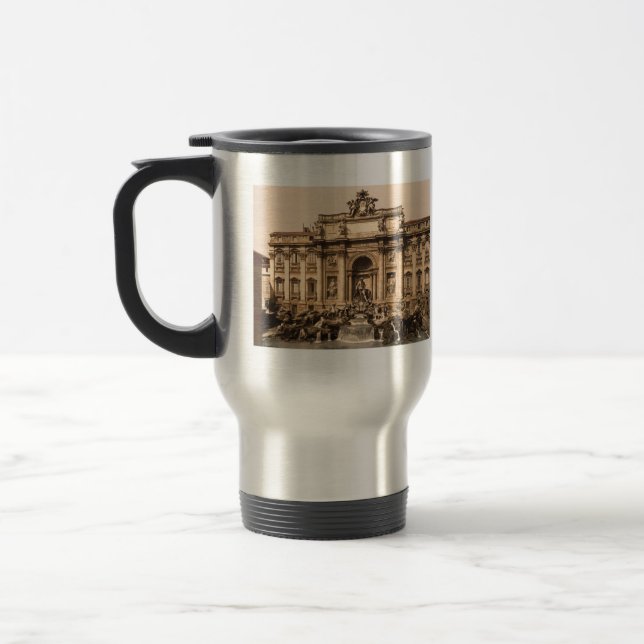 Trevi Fountain, Rome, Lazio, Italy Travel Mug (Left)