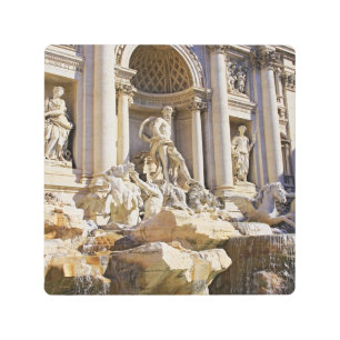 Trevi Fountain Rome Photography Metal Print