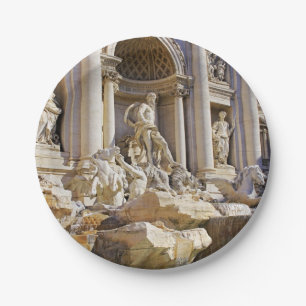 Trevi Fountain Rome Photography Paper Plates