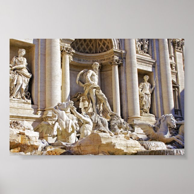 Trevi Fountain Rome Photography Poster (Front)