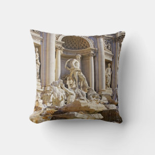 Trevi Fountain Rome Photography Throw Pillow